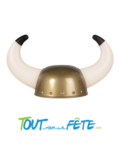 Casque de viking avec longue corne