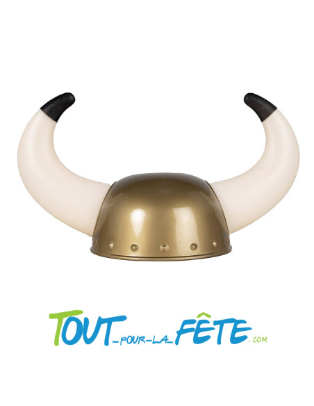 Casque de viking avec longue corne
