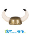 Casque de viking avec longue corne