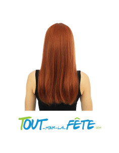 Perruque longue raide femme - roux - 60 cm 2