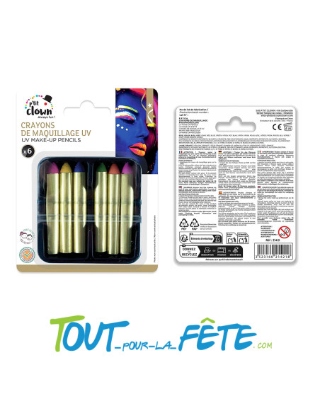 Crayon maquillage - UV - lot de 6
