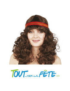 Perruque d'Hippie avec Bandeau Femme
