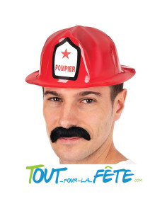 Chapeau casque de pompier rouge