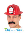 Chapeau casque de pompier rouge