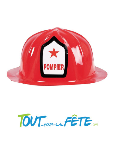 Chapeau casque de pompier rouge
