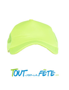 Casquette jaune fluorescent taille réglable 2