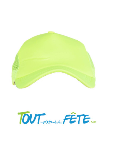 Casquette jaune fluorescent taille réglable