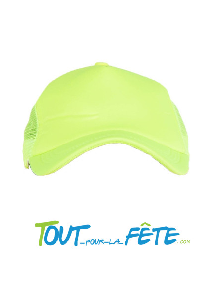 Casquette jaune fluorescent taille réglable