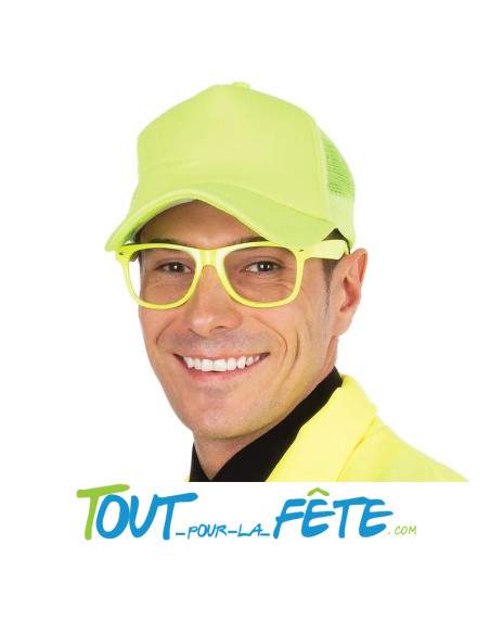 Casquette jaune fluorescent taille réglable