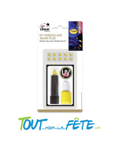Kit maquillage jaune fluo