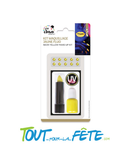 Kit maquillage jaune fluo