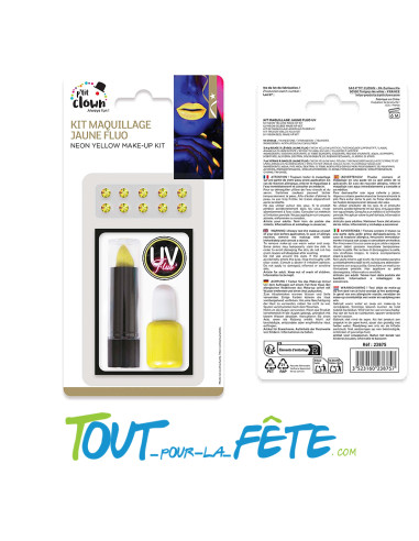 Kit maquillage jaune fluo