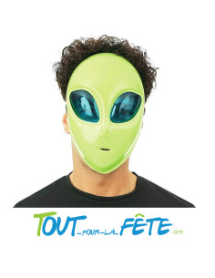 Masque alien / extraterrestre vert PVC