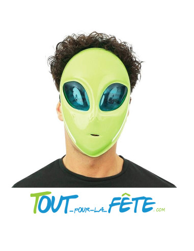 Masque alien / extraterrestre vert PVC