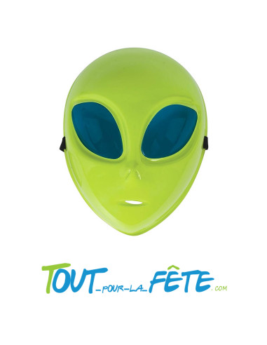 Masque alien / extraterrestre vert PVC