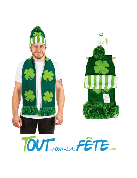 Set Saint-Patrick ( Bonnet et écharpe )