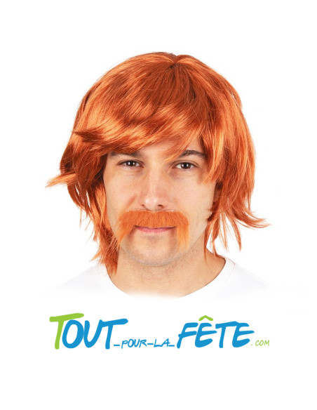 Perruque et Moustache Biker  Homme
