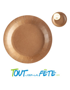 Lot de 10 petites assiettes en carton kraft 17.5cm 2
