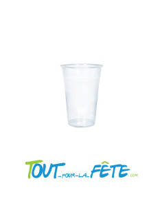Lot de 15 gobelets transparents réutilisables 30cl