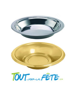 Lot de 6 bols 40cl réutilisables or ou argent