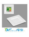 Lot de 3 assiettes plateaux de 26cm biodégradable en canne a sucre