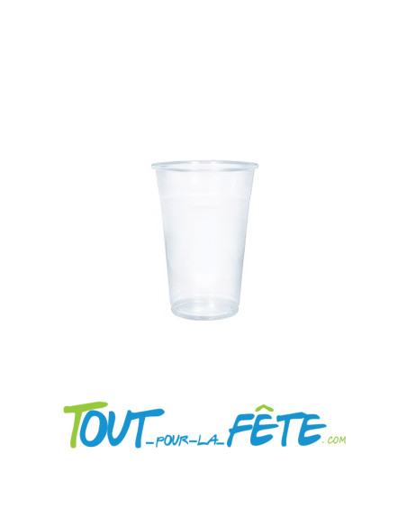 Lot de 15 gobelets transparents réutilisables 50cl
