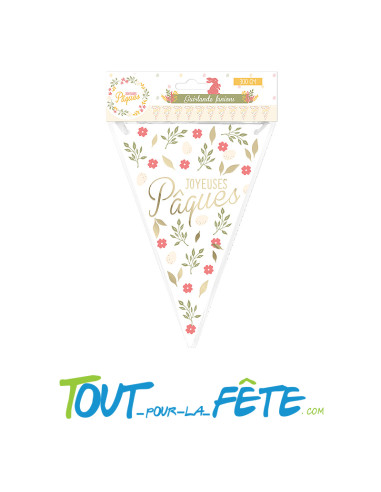 Guirlande fanions joyeuses Pâques 3m