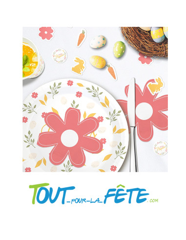 10 serviettes en forme de fleur pour Pâques