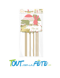 6 bâtonnets a planter pour la course aux oeufs de Paque