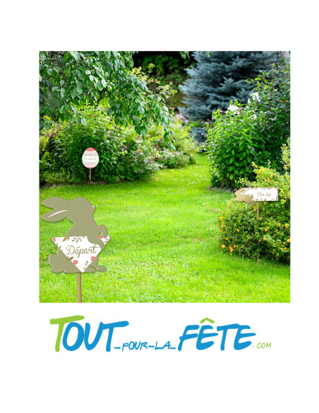 6 bâtonnets a planter pour la course aux oeufs de Paque