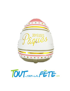 1 ballon aluminium œuf Joyeuse Pâques 2