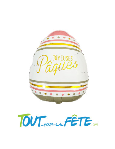 1 ballon aluminium œuf Joyeuse Pâques