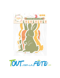Guirlande lapins et carottes Joyeuses Paques 300 cm