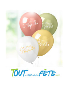 8 ballons latex Joyeuses Pâques 2