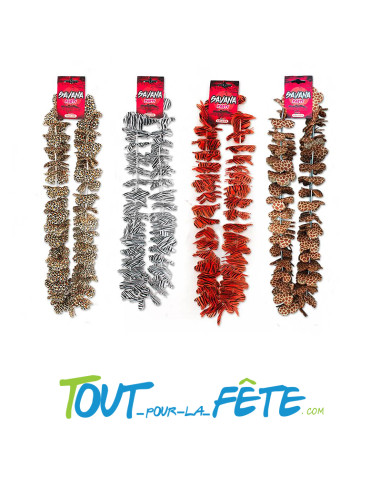 Collier de fleur animaux savane 4 modèle aléatoire