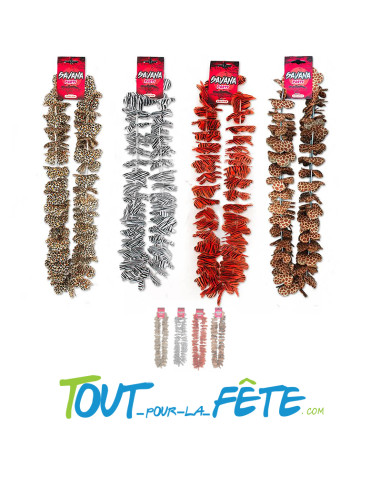 Collier de fleur animaux savane 4 modèle aléatoire