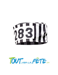 Chapeau de prisonnier noir et blanc