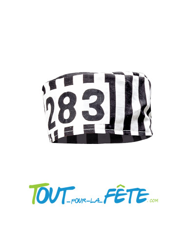Chapeau de prisonnier noir et blanc