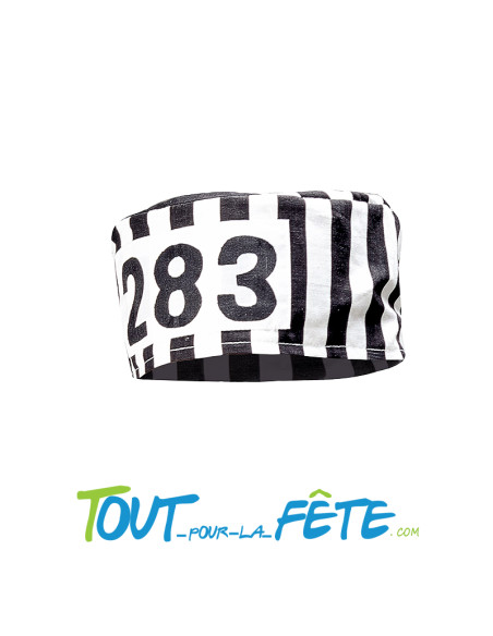 Chapeau de prisonnier noir et blanc