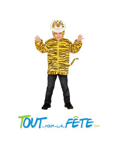 Déguisement de tigre avec capuche taille enfant