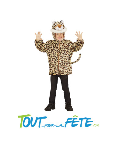 Déguisement Léopard avec capuche taille enfant