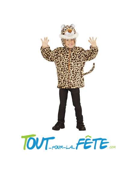 Déguisement Léopard avec capuche taille enfant