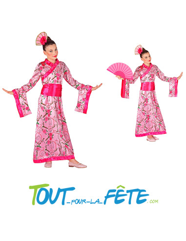 PRINCESSE ASIATIQUE (kimono avec ceinture, coiffe)