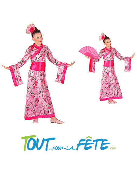 PRINCESSE ASIATIQUE (kimono avec ceinture, coiffe)