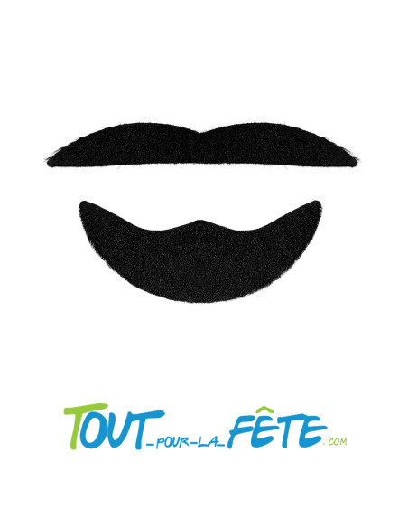 Moustache et barbe arabe / espagnol adhésif noir