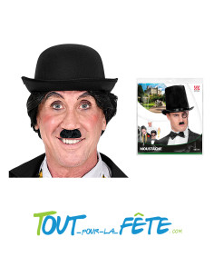 Moustache Charlie Chaplin adhésive noir 2