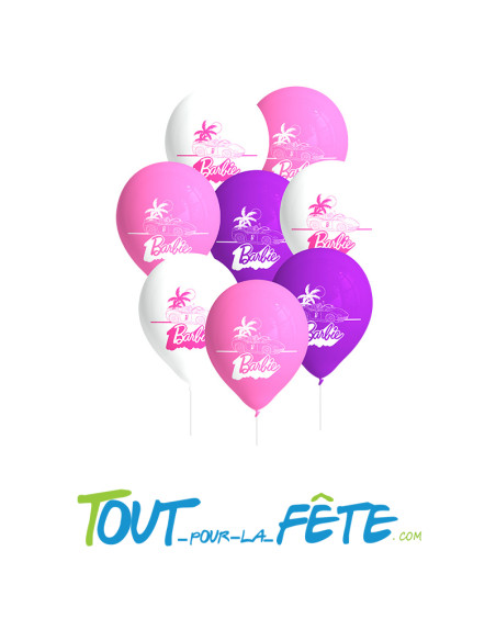 Lot de 8 ballons en latex Barbie