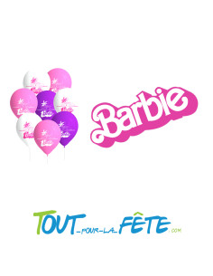 Lot de 8 ballons en latex Barbie 2