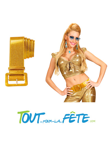 Ceinture doré brillante réglable de 120 cm