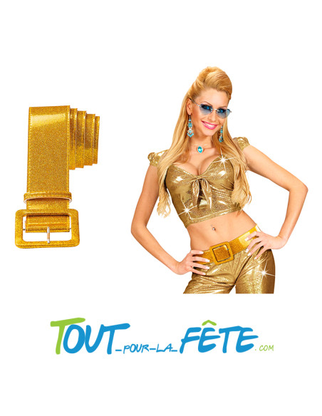 Ceinture doré brillante réglable de 120 cm